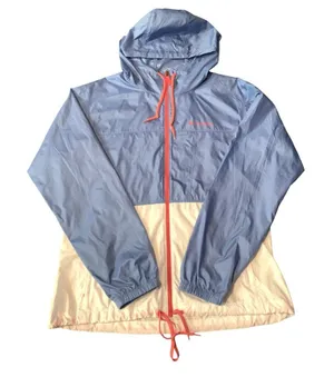Columbia Womens Flash Forward Hooded Color Block Blue Windbreaker Size Medium thumbnail 1