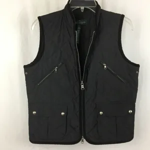 Ralph Lauren Black Quilted Zip Up Sleeveless Utility Vest M thumbnail 2