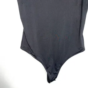 Maurices Edgely NWT Solid Black Double V Sleeveless Thong Bodysuit thumbnail 5