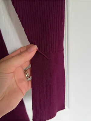 NWT Band Of Gypsies Maroon Ribbed Sweater Midi Dress Size Small thumbnail 8