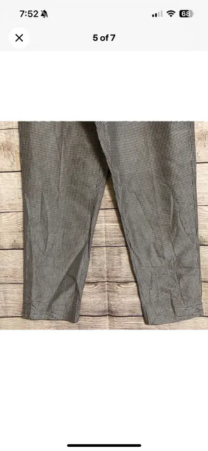 Anne Klein Women’s Gingham Ankle Pants Size 6 High Waist 100% Silk thumbnail 7