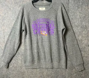 Pressbox Woman Size‎ large Gray 2019 LSU National Championship Sweatshirt thumbnail 1