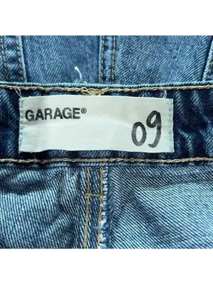Garage Blue Denim Distressed Jean Shorts Frayed Hem thumbnail 4