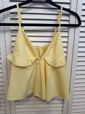 SheIn yellow babydoll tank top thumbnail 2
