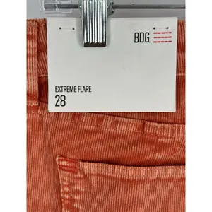 BDG‎ Urban Outfitters Womens Corduroy Pants Extreme Flare Stretch Orange 28 thumbnail 3
