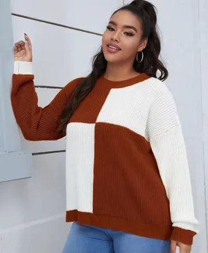 Squared Colorblock Sweater Size XL thumbnail 1