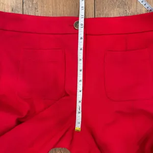 Talbots Women's 8 Wide Leg Ponte Pants Bright Cherry Red Patch Pockets High-Rise thumbnail 8