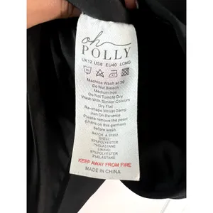 Oh Polly Akari Pearl-Detail Cut-Out Mini Dress in Black Size 8 Long thumbnail 8
