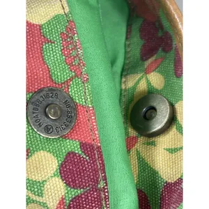 Levi’s Green Floral 70s Inspired Retro Groovy Bright Color Top Handle Bag Purse thumbnail 11