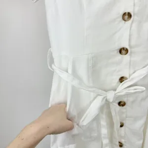 Lulus Sicily Sweetheart White Button-Front Puff Sleeve Midi Dress Classic Medium thumbnail 11