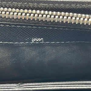 Prada Large Saffiano Calfskin Leather Wallet - Black - Preowned thumbnail 10