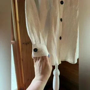 Zara White Oversized textured shacket size XS​ thumbnail 2