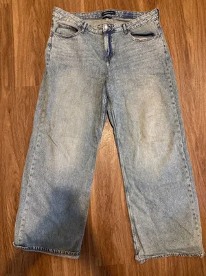 Aeropostale Aero Baggy Wide Leg Jeans Light Wash High Rise Denim Womens 14 Reg‎ thumbnail 1