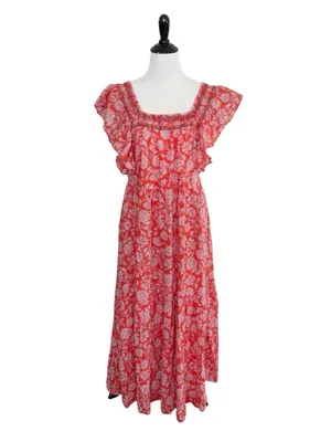 Free People Bonita Printed Boho Midi Dress Size Medium thumbnail 3