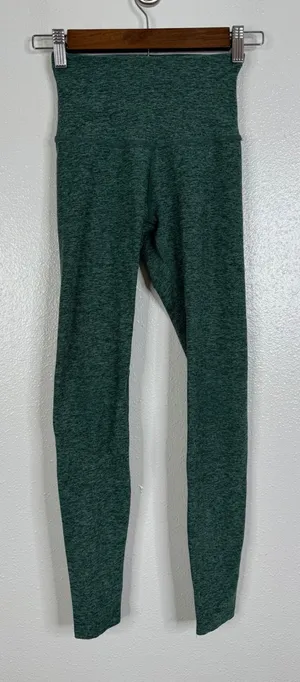 Beyond Yoga Spacedye High Waisted Leggings Forest Green Heather XS USA Made thumbnail 1
