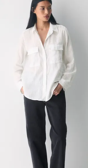 Aritzia Utility Shirt Linen thumbnail 1