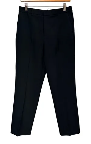 Uniqlo Womens Black Smart Ankle Dress Pants Trousers‎ 221-456118 Size L 28x28 thumbnail 1