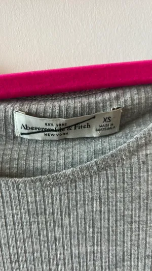 Abercrombie Gray Ribbed Bodysuit thumbnail 3