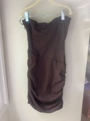 White fox brown mini dress thumbnail 2