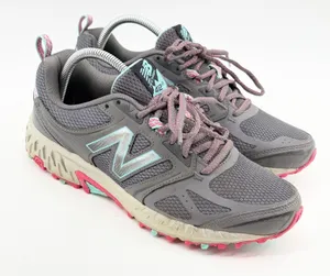 New Balance 412 v3 Womens Trail Running Shoes Grey Pink Teal WTE412H3 Size 9.5 D thumbnail 1