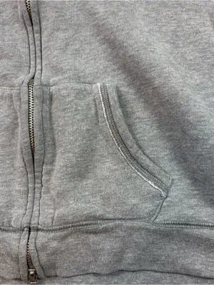 Y2k gray womens hollister zip up hooded sweatshirt thumbnail 2