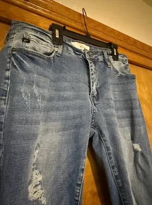KanCan Mid Rise Distressed Fringe Hem Ankle Skinny Jeans Size 13 30 KC6204M thumbnail 6