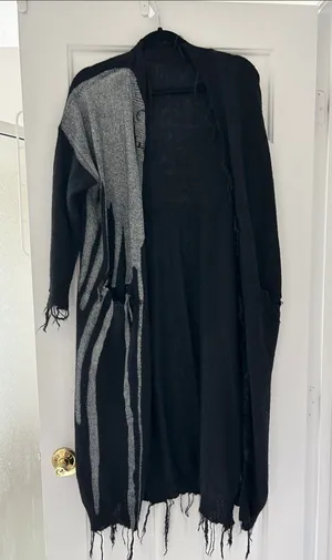 Gothic Halloween cardigan. XS Black thumbnail 1