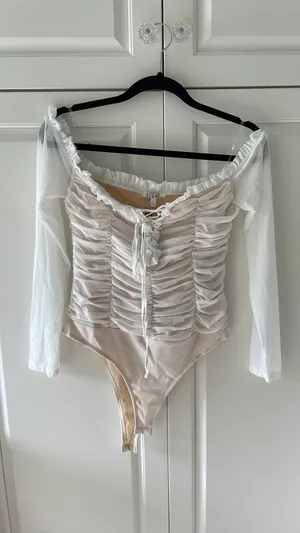 Leche Bodysuit White Size L thumbnail 2