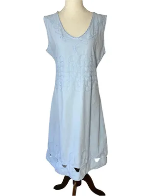 VINTAGE Embroidered Cutout Hem Dress thumbnail 2