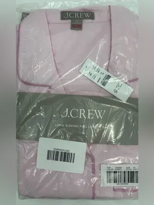 J.Crew Classic "Mom" pajama pant set in end-on-end cotton thumbnail 2