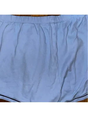 Favorite Daughter Sky Blue The Favorite PJ Shorts Contrast Piping Sleepwear Larg thumbnail 4