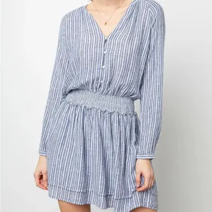 Rails Jasmine Striped Linen Blend Mini Dress Tibet Stripe Blue White S thumbnail 3
