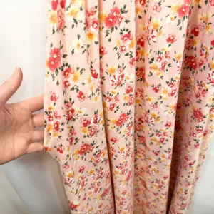 Culture Code Medium Maxi Dress‎ Pink Floral Smocked Cottagecore Feminine 1264 thumbnail 11