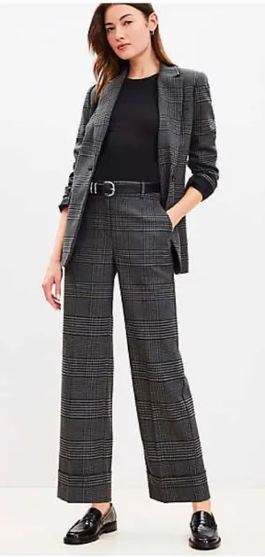 Loft plaid Suit size 10 Blazer and pants thumbnail 1