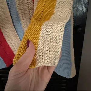 Judith March Colorful Striped Knit Sweater Cardigan Women’s Size M thumbnail 7