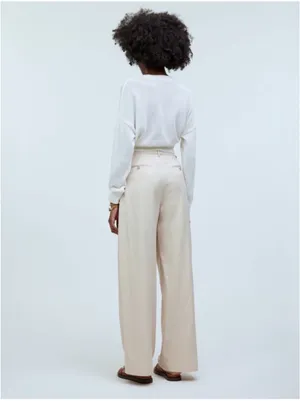 Madewell Harlow Wide Leg Pants in Drapey Twill - Harvest Moon Size 8 thumbnail 3