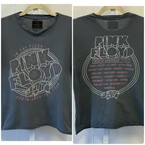 Retrobrand Pink Floyd 1977 North American Tour Graphic T-Shirt Faded Black Small thumbnail 2