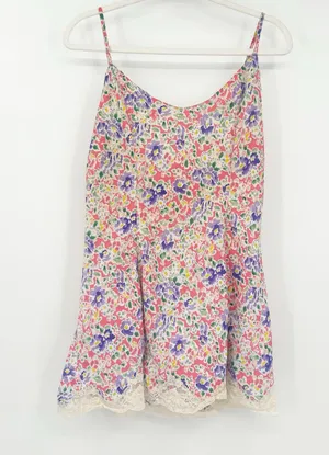 Victorias Secret VS Gold Label VTG Vintage Coquette Lace Floral Slip Dress Large thumbnail 1