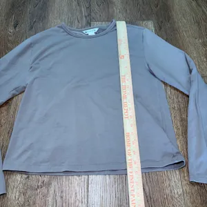Athleta Taupe Brown Supima Cotton Long Sleeve Top Womens Small Minimalist Fall thumbnail 3
