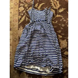 J.Crew Blue White Striped Cotton Midi Sundress Pockets Size 00 thumbnail 5