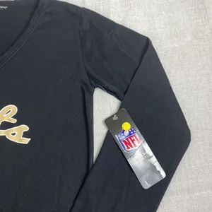NFL New! New Orleans Saints wommens black long sleeve shirt size S thumbnail 5