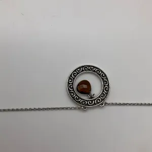 Brighton Crystal Ball Topaz‎ Brown Filigree Circle Pendant thumbnail 4