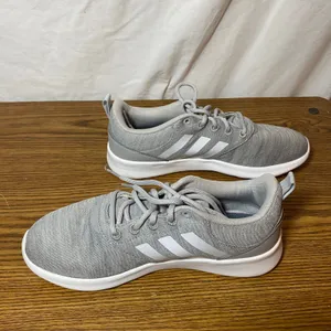 Adidas Cloudfoam Running‎ Shoes Lightweight Athletic Sneakers Gray White 7 thumbnail 3