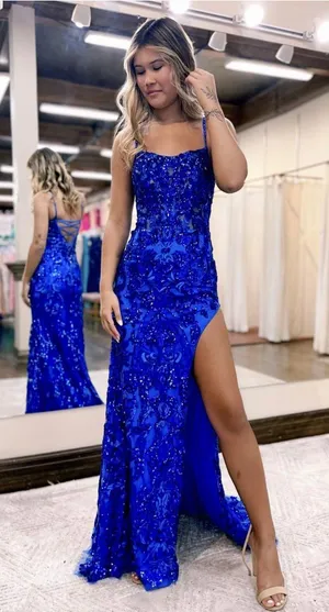 Breeze Boutique Prom Dress Blue Size 0 thumbnail 1