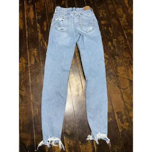 American Eagle destroyed light wash curvy hi-rise 00 jeggings thumbnail 3