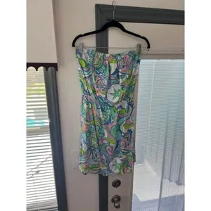 Lilly Pulitzer Windsor Strapless Multi Conch Republic Pima Cotton dress medium thumbnail 3