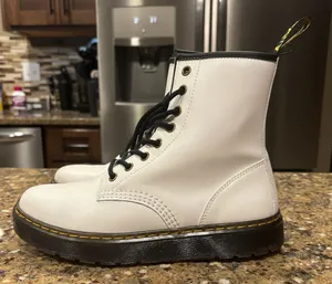 Dr. Martens White Lace Up Boots thumbnail 1