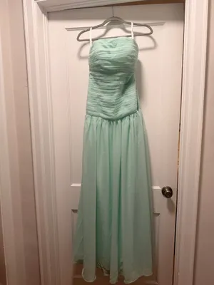 Mint Strapless Ruched Maxi Dress Green Size 2 thumbnail 8