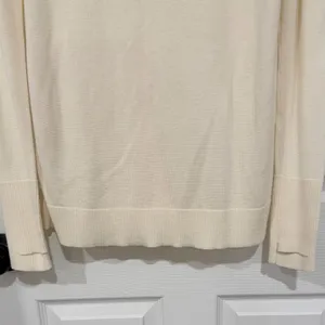 Lululemon Cream Minimalist Cashmere Blend Open Back Longline Medium Sweater thumbnail 5
