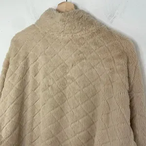 No Boundaries Faux Fur Pullover Sweatshirt Long Sleeve 1/2 zipper XXL thumbnail 10
